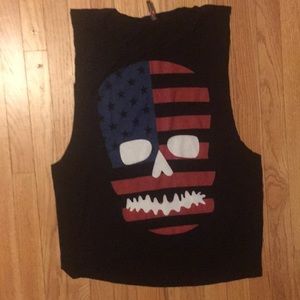 Sleeveless Skull Tee